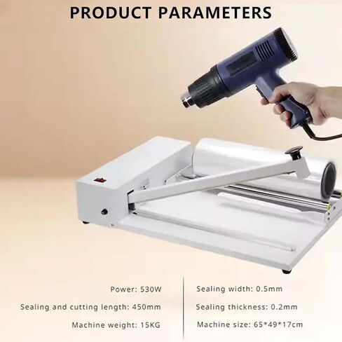 Commercial Shrink Wrap Sealer,11.8" 17.7" 23.6",Manual Tableware Heat Sealing Machine,for Food Cosmetics Packaging,60cm/23.6" (30cm) in Saudi Arabia