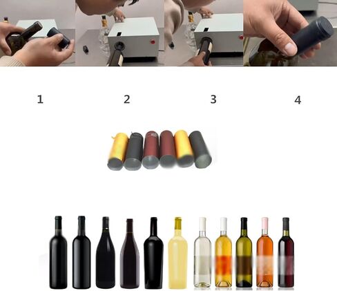 آلة ختم كبسولة النبيذ التجارية ، 250W PVC Capsule Heat Derrinker لغطاء قطر القطر 25-40 مم ، 600 زجاجة/ساعة ختم CAP CAP للمشروبات الكحولية ، والبيرة ، والنبيذ in Kuwait