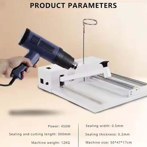 Wrap Sealing Cutting Machine,9 Adjustable Temp,Manual Shrink Wrap Heat Sealing Equipment,for Food Books Boxes Packaging,45cm/17.7" (60cm) in Saudi Arabia