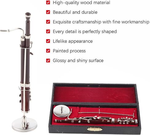 Bassoon, Bassoon Ornament 6.7in Accessories with Stand for Room Decoration in Saudi Arabia
