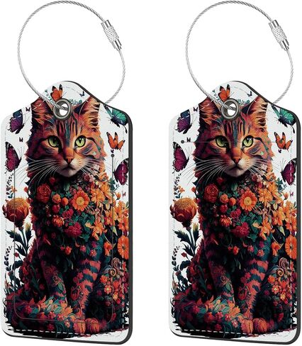 2 حزمة بو جلود أمتعة لوقوع حقائب ، علامات حقيبة لطيفة سريز سريز سفينة علامة مع بطاقة عنوان تغطية الخصوصية وحلقة معدنية متينة مناسبة للرجال in Kuwait