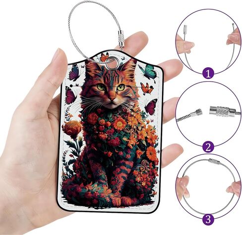 2 حزمة بو جلود أمتعة لوقوع حقائب ، علامات حقيبة لطيفة سريز سريز سفينة علامة مع بطاقة عنوان تغطية الخصوصية وحلقة معدنية متينة مناسبة للرجال in Kuwait