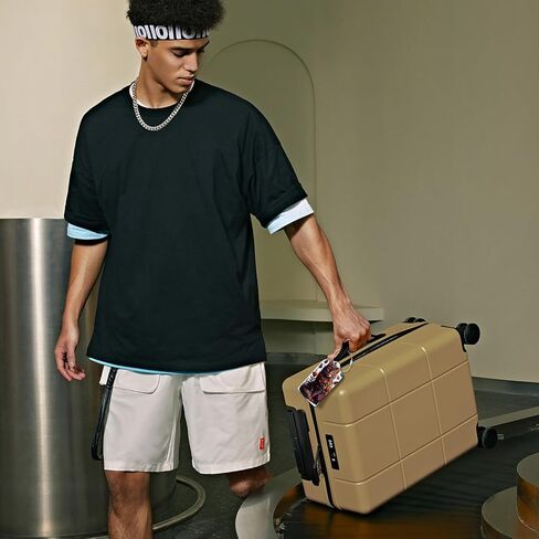 2 حزمة بو جلود أمتعة لوقوع حقائب ، علامات حقيبة لطيفة سريز سريز سفينة علامة مع بطاقة عنوان تغطية الخصوصية وحلقة معدنية متينة مناسبة للرجال in Kuwait