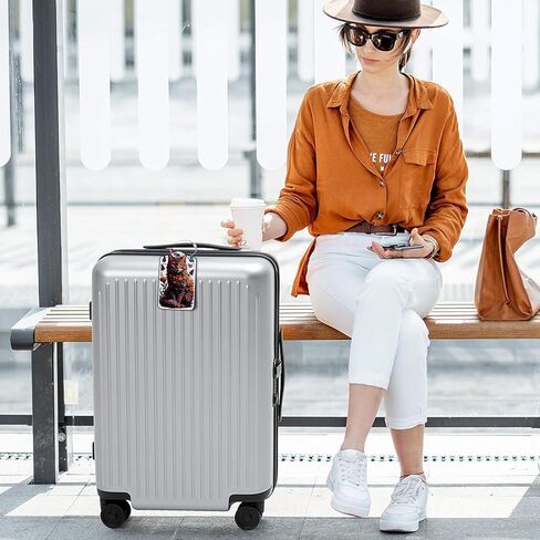 2 حزمة بو جلود أمتعة لوقوع حقائب ، علامات حقيبة لطيفة سريز سريز سفينة علامة مع بطاقة عنوان تغطية الخصوصية وحلقة معدنية متينة مناسبة للرجال in Kuwait