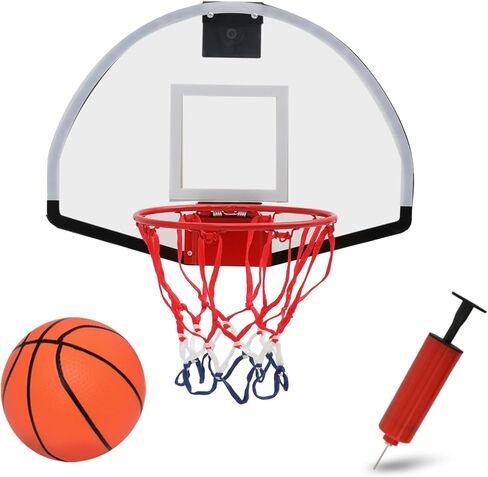 Athena Collection Mini Basketball Hoop Indoor, Over The Door Small Basketball Hoop Backboard with 1 Balls and Pump for Youth and Adults Great for Home Office Dorm Gifts, White in Kuwait