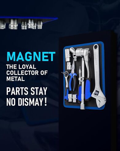 Magnetic Tool Mat - 40 LBS Heavy Duty Magnetic Parts Holder with PVC Protection Layer, 12-5/8" x 9-5/8" Non-Slip Tool Organizer for Garage, Workshop & Auto Repair in Kuwait