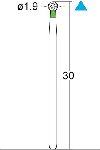 Spherical 1.9 mm Dia. Coarse Grit Diamond Dental Bur 15 Pcs. 001.19C2 in Saudi Arabia