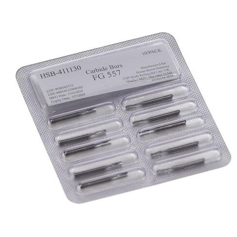 411130 HSB FG #557 Straight Crosscut Fissure Carbide Burs 10/Pk in Saudi Arabia