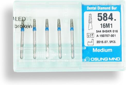 584.16M1, Conical,Round Edge, 1.6 mm Dia, Medium Grit Diamond Bur, 5 per Pack in Saudi Arabia