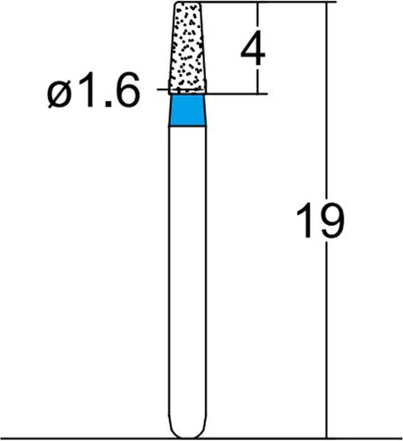 584.16M1, Conical,Round Edge, 1.6 mm Dia, Medium Grit Diamond Bur, 5 per Pack in Saudi Arabia