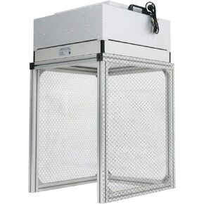 INTSUPERMAI 110V Vertical Laminar Flow Hood Air Flow Clean Bench with HEPA Filter for for Class 100 Aluminum Fan Dust Free Room Workshop 23.6×23.6×29.1inch in Kuwait