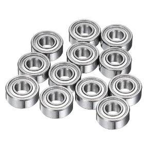 uxcell 12Pcs MR84ZZ Small Bearing, 4mm ID 8mm OD 3mm Width Double Shielded Deep Groove Ball Bearings for Electric Motor Skateboards 3D Printer, (ABEC 5) in Kuwait