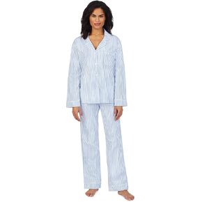 رأس السرير PJS Womens Long Sleeve Notch Notch و Pants Clease Sleepwear Pajama ، القطن العضوي in Kuwait