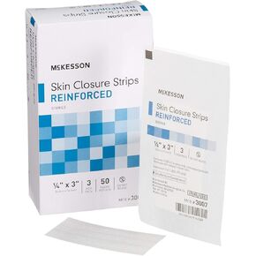 McKesson Skin Closure Strips, Sterile, Reinforced, 1/4 in x 3 in, 50 Count in Saudi Arabia
