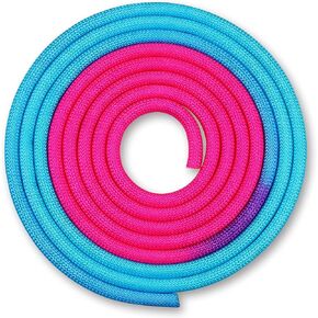 DRUNA Rhythmic Gymnastics Rope for Girls | 3 Meters Long, 165g | Bright Colors for Training & Competition (Light Blue-Pink) in Saudi Arabia