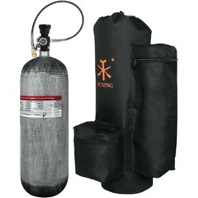 التاكسينغ 4500psi ألياف الكربون خزان SCUBA 9L 9000CC أسطوانة مركبة عالية الضغط ، خزان الغوص ، اسطوانة غاز الغوص العميقة ، خزان هواء PCP للغطس الغوص العميق in Kuwait