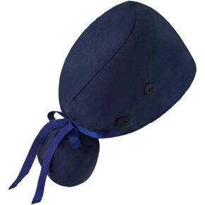 Ponytail Scrub Caps Women with Button, Satin Lined Nurse Caps for Women, Breathable & Adjustable in Saudi Arabia