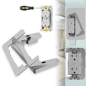 5 Pcs Wall Plate Spacer, Electric Outlet Spacers for Electrical Box, Outlet Shims, Metal Receptacle Spacers, Socket Wallboard Gasket Shims Leveler for Fixing Walls Electrical Outlet Electrical Boxes in Saudi Arabia