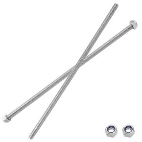 2pcs M6 × 250 مم قضيب مصنوع من الفولاذ المقاوم للصدأ من الفولاذ المقاوم للصدأ M6 ، الأزرار ذات الخيوط الطويلة قضبان وترصيع يمين يمين المسمار على ملابسك المرساة in Kuwait