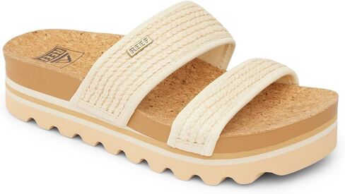 Reef Women's Cushion Vista Hi Slide Sandal, Snake Duo, 8 in Saudi Arabia