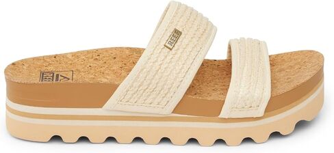 Reef Women's Cushion Vista Hi Slide Sandal, Snake Duo, 8 in Saudi Arabia