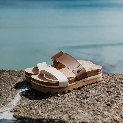 Reef Women's Cushion Vista Hi Slide Sandal, Snake Duo, 8 in Saudi Arabia