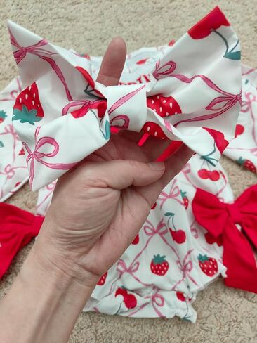 Deerhobbes Design your own Newborn Baby Girl Smocked Romper - Bow pattern Ruffle Sleeve Bubble Bodysuit for Summer in Saudi Arabia