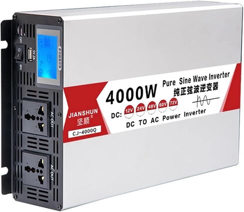 Pure Sine Wave Inverter 8000W/6000W/5000W/4000W DC 12V/24V/48V to AC 110V/220V Voltage Converter with LCD Display for Truck, Boat, Camping, Household, Van in Saudi Arabia