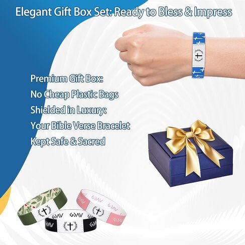 أساور الآية اليومية للكتاب المقدس مع NFC ، سوار مسيحي ، ونقلت الطاقة الروحية الملهمة القابلة للضبط. in Kuwait