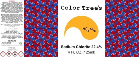Color Tree's 250ml/8.5oz Chlorine Dioxide CDS Kit - 28% (22.4%) Sodium Chlorite and 4% Hydrochloric Acid - Two 125ml HDPE Bottles - ClO2 Kit in Saudi Arabia