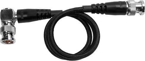 KONDOR BLUE | 16" Ultra Thin 3G SDI Video Cable Right Angle BNC | Compatible with All 3G SDI Cameras and Monitors, Signals up to 1080/60, & Nylon Braided with Reinforced Metal Connectors | Black in Saudi Arabia