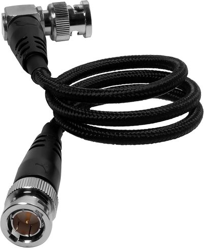KONDOR BLUE | 16" Ultra Thin 3G SDI Video Cable Right Angle BNC | Compatible with All 3G SDI Cameras and Monitors, Signals up to 1080/60, & Nylon Braided with Reinforced Metal Connectors | Black in Saudi Arabia