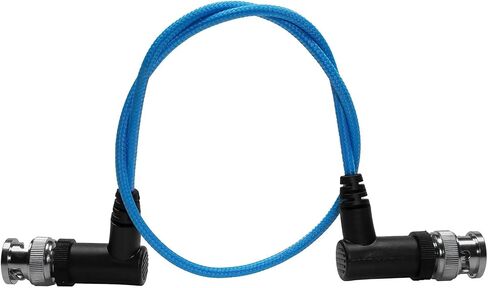 KONDOR BLUE | 16" Ultra Thin 3G SDI Video Cable Right Angle BNC | Compatible with All 3G SDI Cameras and Monitors, Signals up to 1080/60, & Nylon Braided with Reinforced Metal Connectors | Black in Saudi Arabia