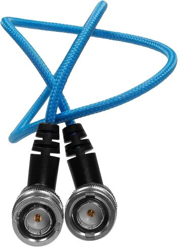 KONDOR BLUE | 16" Ultra Thin 3G SDI Video Cable Right Angle BNC | Compatible with All 3G SDI Cameras and Monitors, Signals up to 1080/60, & Nylon Braided with Reinforced Metal Connectors | Black in Saudi Arabia