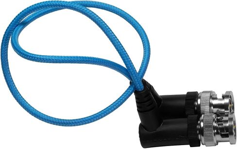 KONDOR BLUE | 16" Ultra Thin 3G SDI Video Cable Right Angle BNC | Compatible with All 3G SDI Cameras and Monitors, Signals up to 1080/60, & Nylon Braided with Reinforced Metal Connectors | Black in Saudi Arabia