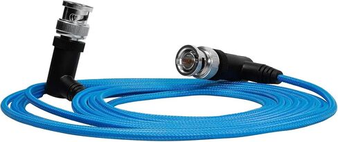 KONDOR BLUE | 16" Ultra Thin 3G SDI Video Cable Right Angle BNC | Compatible with All 3G SDI Cameras and Monitors, Signals up to 1080/60, & Nylon Braided with Reinforced Metal Connectors | Black in Saudi Arabia