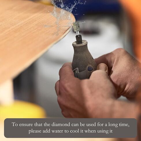 20Pcs Diamond Grinding Heads, Stone Carving Tools Diamond Drill Bits for Glass, Rotary Tool Bits Suitable for agate glass gemstone carbide high speed steel ceramic in Saudi Arabia