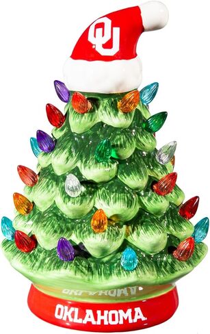 NCAA Penn State Ceramic Christmas Trees That Light Up | 8" LED Vintage Christmas Tree | Officially Licensed Team Logo | Christmas Tabletop Decorations for Home in Saudi Arabia