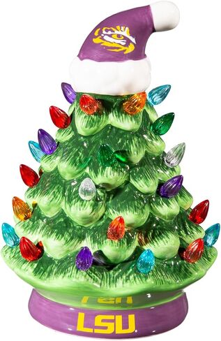 NCAA Penn State Ceramic Christmas Trees That Light Up | 8" LED Vintage Christmas Tree | Officially Licensed Team Logo | Christmas Tabletop Decorations for Home in Saudi Arabia