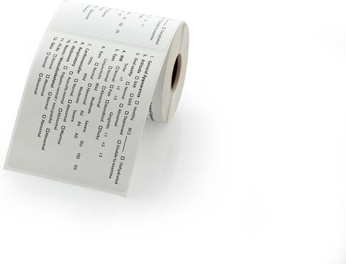 الملصقات البيطرية ، قائمة مراجعة الامتحان - 250 علامة/لفة ، 4 "× 3.25" ، لاصق دائم | قائمة مرجعية مع 12 مجالات رئيسية للمراقبة في الامتحان | العلامة التجارية LabelValue in Saudi Arabia