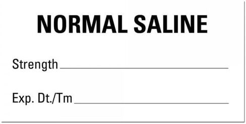 NORMAL SALINE Medical Labels LV-MAN48 in Saudi Arabia