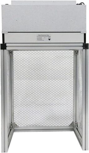 INTSUPERMAI 110V Vertical Laminar Flow Hood Air Flow Clean Bench with HEPA Filter for for Class 100 Aluminum Fan Dust Free Room Workshop 23.6×23.6×29.1inch in Kuwait