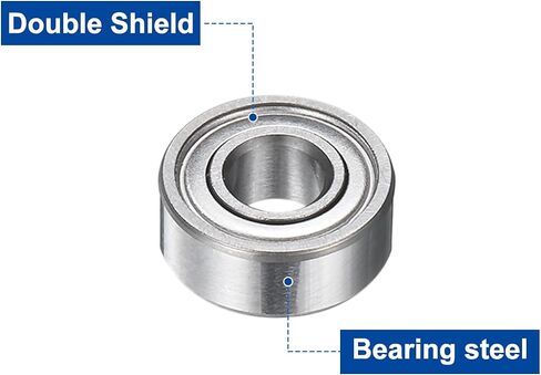 uxcell 12Pcs MR84ZZ Small Bearing, 4mm ID 8mm OD 3mm Width Double Shielded Deep Groove Ball Bearings for Electric Motor Skateboards 3D Printer, (ABEC 5) in Saudi Arabia