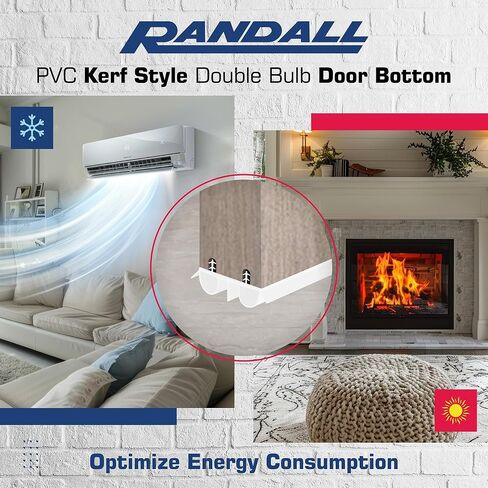 36" Kerf Slide-in Double Bulb Seal Weatherstrip Door Bottom – Durable Seal for Energy Efficiency & Draft Protection (Black) in Saudi Arabia