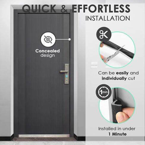 40ft Kerf Weather Door Seal - Door Weather Breating Seal Strip for Door Frame Outside Soundproof Strips (40 قدمًا ، أبيض ، 4 حشوات) in Kuwait
