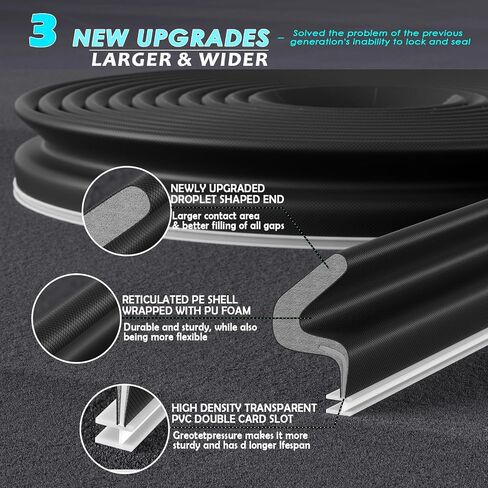 40ft Kerf Weather Door Seal - Door Weather Breating Seal Strip for Door Frame Outside Soundproof Strips (40 قدمًا ، أبيض ، 4 حشوات) in Kuwait