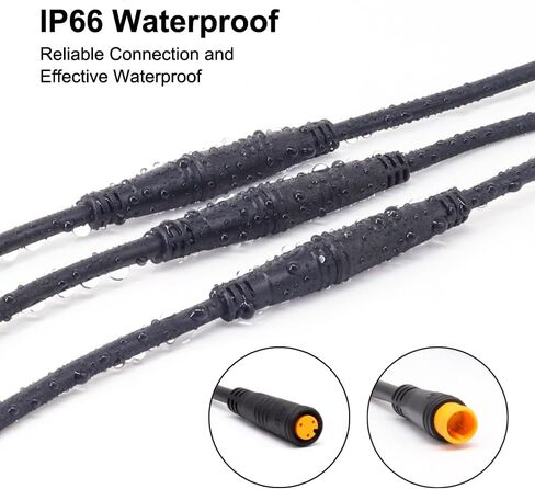 Male to Male Ebike Extension Cable for Electric Bike Display and Gear Shif Sensor, Julet 2Pin / 3Pin / 5Pin Waterproof Connector to Expand Ebike Light and Twist Throttle (5 Pin Male to Male Green) in Kuwait
