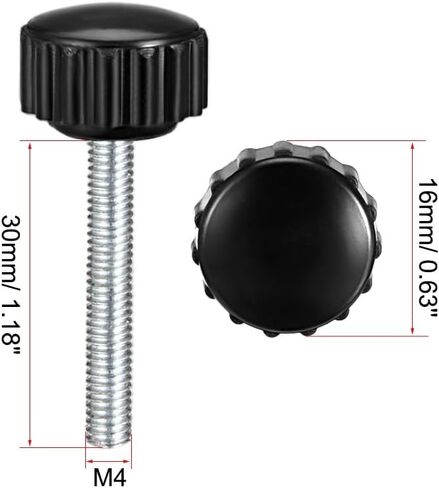 #Uus 12pcs مقابض التثبيت M4 × 30 مم من الصلب الكربوني المطلي بالزنك 16 مم رأس in Saudi Arabia