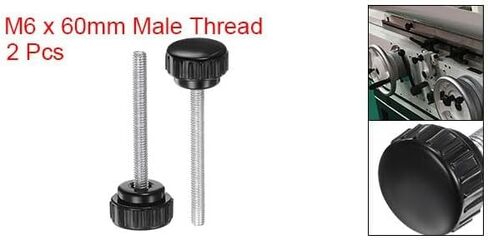 #us 2pcs مقابض التثبيت m6 × 60 مم من الصلب الكربوني المطلي بالزنك 30 مم رأس in Saudi Arabia