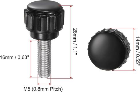 #Uus 12pcs مقابض التثبيت M5 × 16mm 304 خيط الفولاذ المقاوم للصدأ 14 ملم الرأس in Saudi Arabia